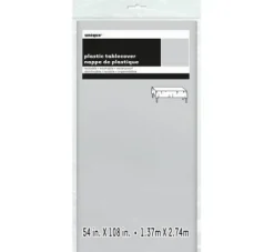 Obrus foliowy SREBRNY 137 x 274 cm