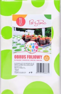 Obrus foliowy w grochy różne kolory 100x130 cm