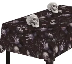 Obrus Halloween czaszki szkielet 137x274 cm