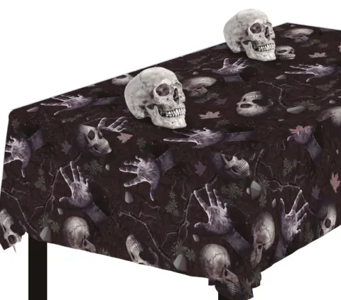 Obrus Halloween czaszki szkielet 137x274 cm