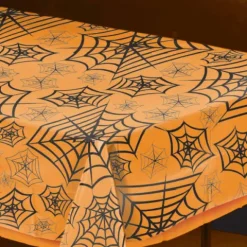 Obrus Halloween PAJĘCZYNY transparentny 274 x 139 cm