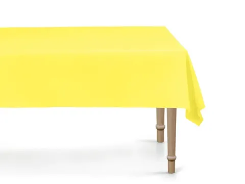 Obrus foliowy jednokolorowy żółty 183x137 cm