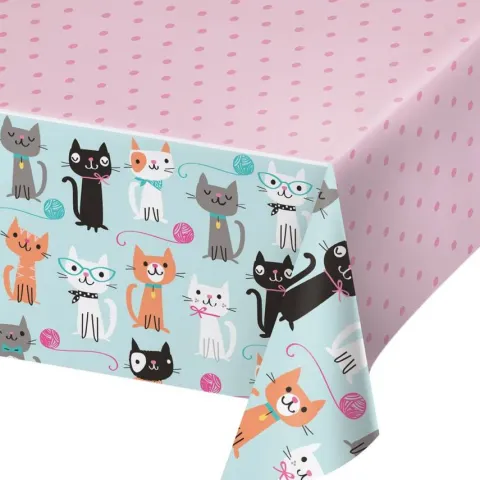 Obrus foliowy Purrfect Party Kotki 137 x 259 cm
