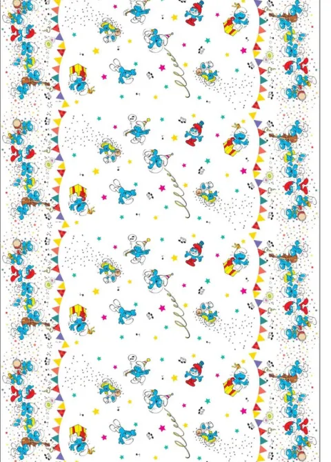 Obrus foliowy Smerfy Konetti 120x180 cm
