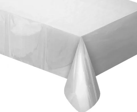 Obrus foliowy srebrny metaliczny 137x183 cm
