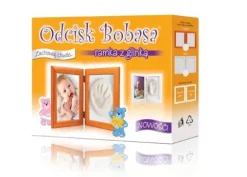 Odcisk bobasa ramka na zdjęcie z glinką Baby Shower Roczek