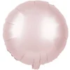 Okrągły jednokolorowy balon foliowy 18 cali MATOWY baby pink
