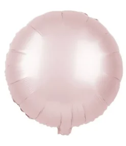 Okrągły jednokolorowy balon foliowy 18 cali MATOWY baby pink