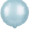 Okrągły jednokolorowy balon foliowy 18 cali MATOWY baby blue