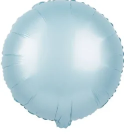 Okrągły jednokolorowy balon foliowy 18 cali MATOWY baby blue