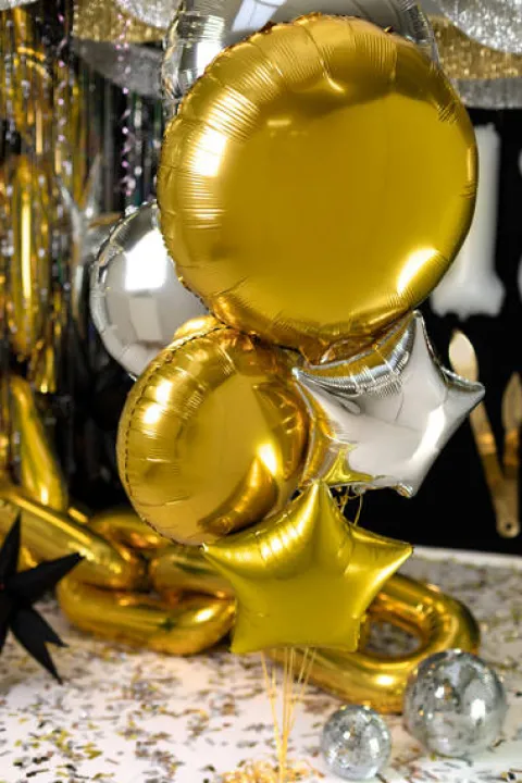 Okrągły jednokolorowy balon foliowy pastylka 80 cm