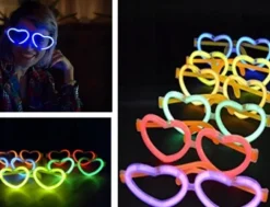 Okulary Serca GLOW świecące w ciemności
