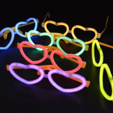 Okulary Serca GLOW świecące w ciemności