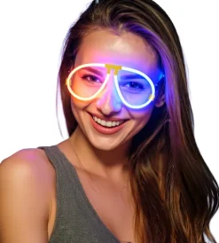Okulary okrągłe GLOW świecące w ciemności mix kolorów