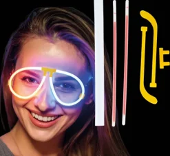 Okulary okrągłe GLOW świecące w ciemności mix kolorów