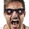 Okulary szaleńca Zombie Halloween