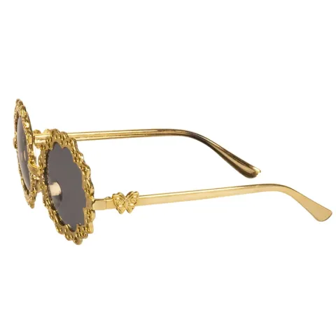 Okulary złote glamour hippie steampunk