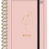 Organizer na spirali BUJO A5 224 kartki różowy