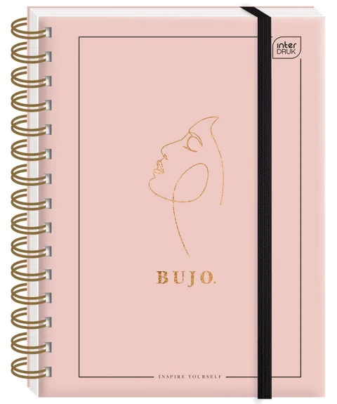 Organizer na spirali BUJO A5 224 kartki różowy