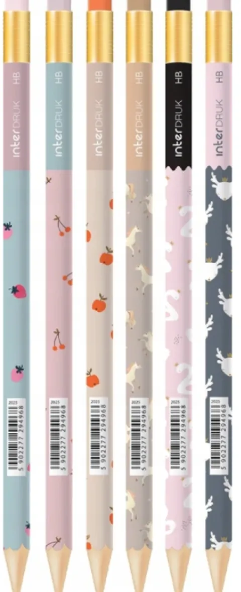 Ołówek z gumką do mazania ścierania Cute Things HB mix