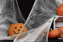 Pajęczyna biała z pająkami 60g Halloween