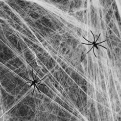 Pajęczyna biała z pająkami mini 20g Halloween
