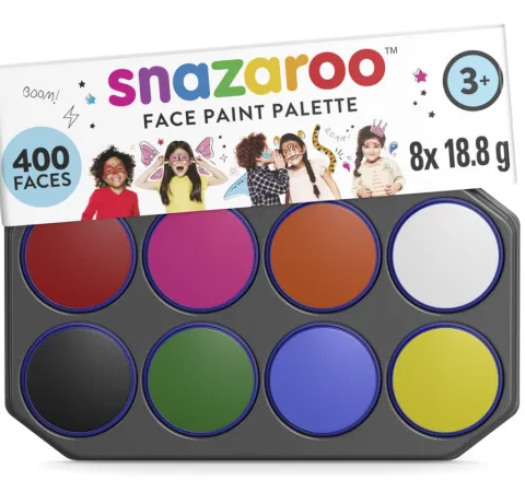 Paleta farb do malowania twarzy i ciała 8 kolorów Snazaroo 8 x 18ml