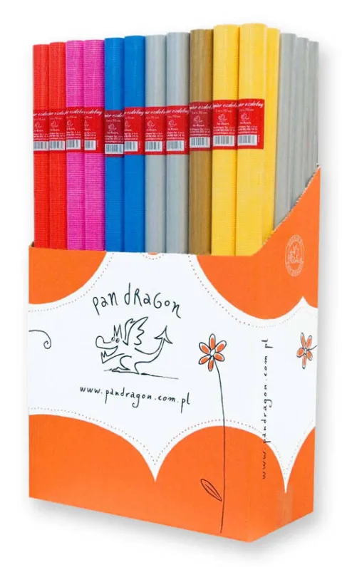 Papier ozdobny do pakowania prezentów JEDNOKOLOROWY PanDragon mix