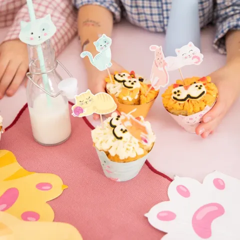 Papilotki do muffinek babeczke Kotki 6szt.