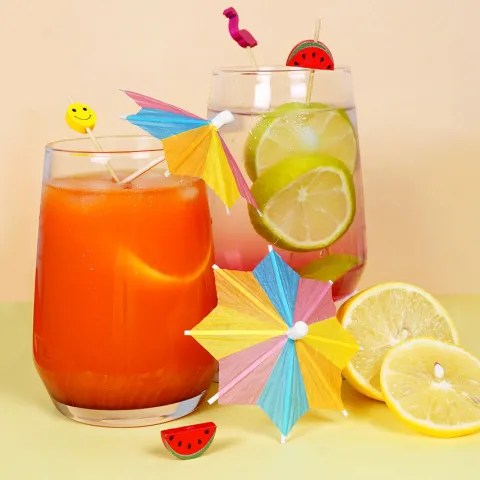 PARASOLKI koktajlowe papierowe do drinków przekąsek 12 szt.