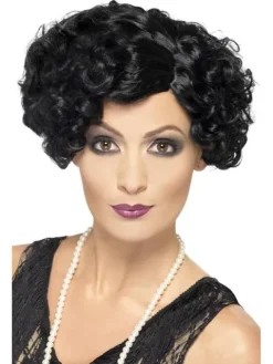Peruka czarna krótka Dama 20s 30s