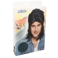 Peruka Czarna męska w stylu retro Jimmy
