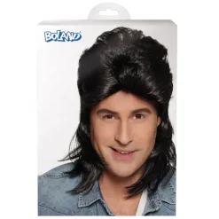 Peruka Czarna męska w stylu retro Jimmy