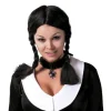 Peruka czarna warkocze - Wednesday Adams