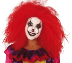Peruka czerwona Straszny Klaun AFRO