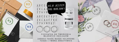 Pieczątka samotuszująca NIO Inicjały - ozdobne