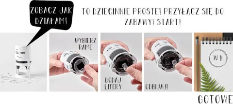Pieczątka samotuszująca NIO Inicjały - ozdobne