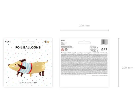 Pies Jamnik balon foliowy 90 x 40 cm