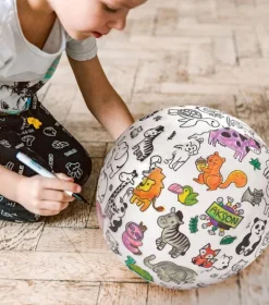 Piłka Balonowa do kolorowania ZWIERZĄTKA 30 cm