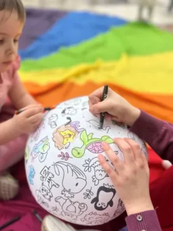 Piłka Balonowa do kolorowania ZWIERZĄTKA 30 cm