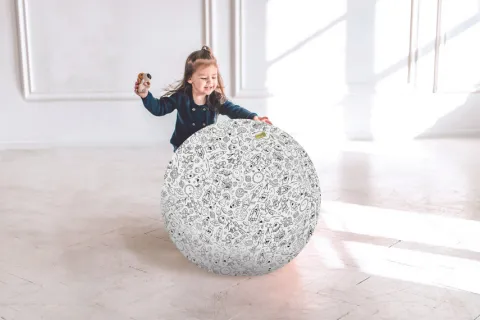 Piłka Balonowa do kolorowania XXL KOSMOS