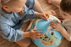 Piłka Balonowa Globus Kontynenty ze zwierzątami