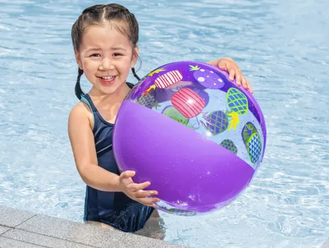 Piłka dmuchana plażowa do wody OWOCE 51 cm