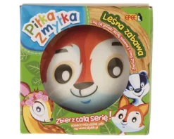 Piłka zmyłka Leśna zabawa wzór LISEK 10 cm