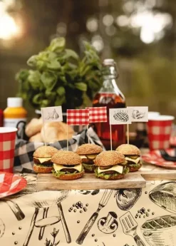 Pikery ozdobne na grill BBQ 15 cm 12 szt.