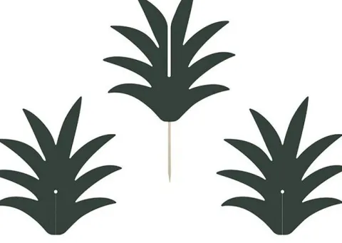 Pikery toppery Ananas Liście dekoracje na tort muffinki 6 szt