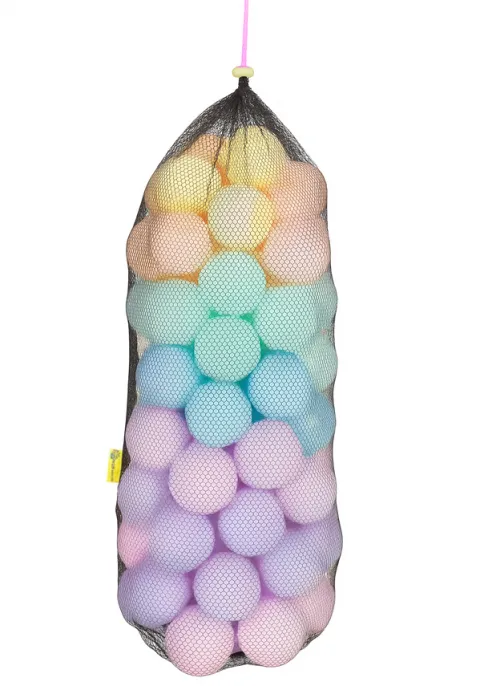 Piłki w worku suchy basen w woreczku 7cm - 100 szt. PASTELOWE