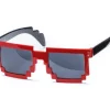 Pikselowe okulary imprezowe 8 bit pixel - czerwone