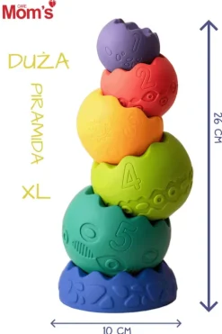 Piramida sensoryczna pastelowa