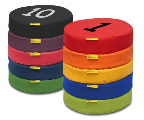 Poduszki EKOSKÓRA wysokość 6 cm zestaw Liczby 1-10 AKSON